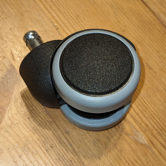 kolečko pro kancelářská křesla IKEA, 50mm, guma, dřík 10mm, černé, 1ks