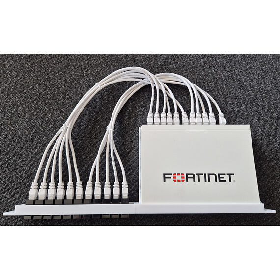 Rackmount pro firewally Fortinet Fortigate 60D, 60E, 60F, 61E, 61F, 70F, 70G, 71E a 71F s osazeným Fortigate 60E.