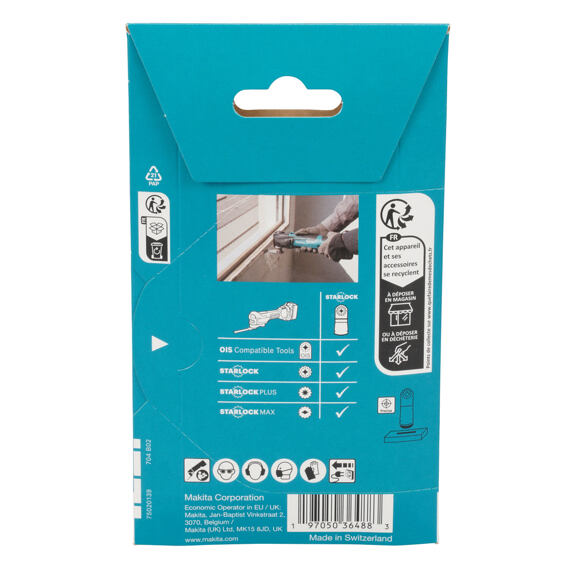 MAKITA E-25448 pilový list rovný 45*45mm, 20TPI BiM TMA087 Starlock (i pro O.I.S.)
