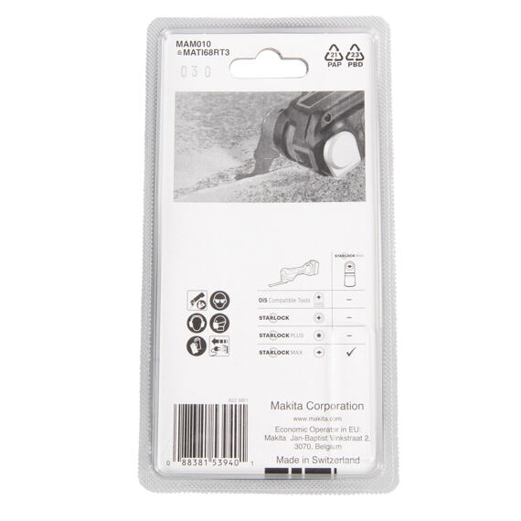 MAKITA B-66503 řezný list 68 MAM010, TC/HM, K30, řezání spár a obkladů, 68*30mm, STARLOCK MAX