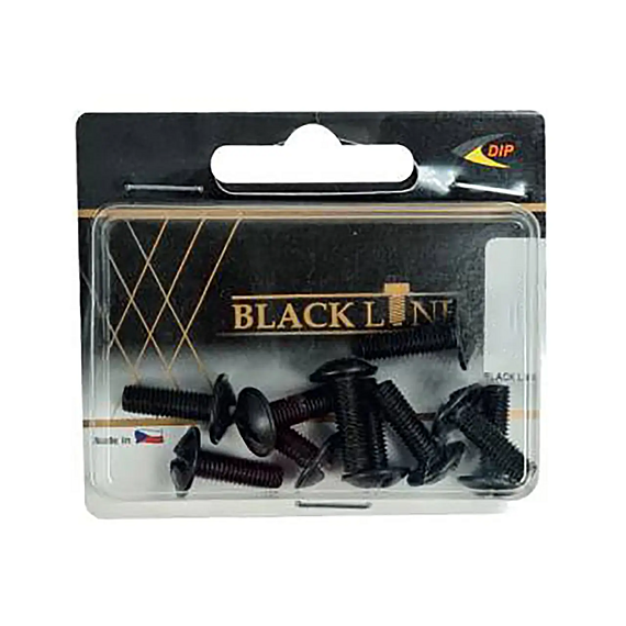 šroub s rámovou hlavou M5*10mm ČERNÝ Black Line (15ks)