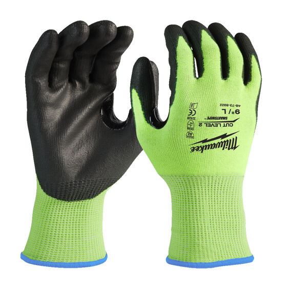 MILWAUKEE 4932479923 rukavice manipulační reflexní Hi-Vis, vel.9/L, ochrana "B", bezešvé