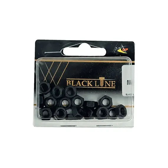 matice M4 6-hranná ČERNÁ Black Line (30ks)