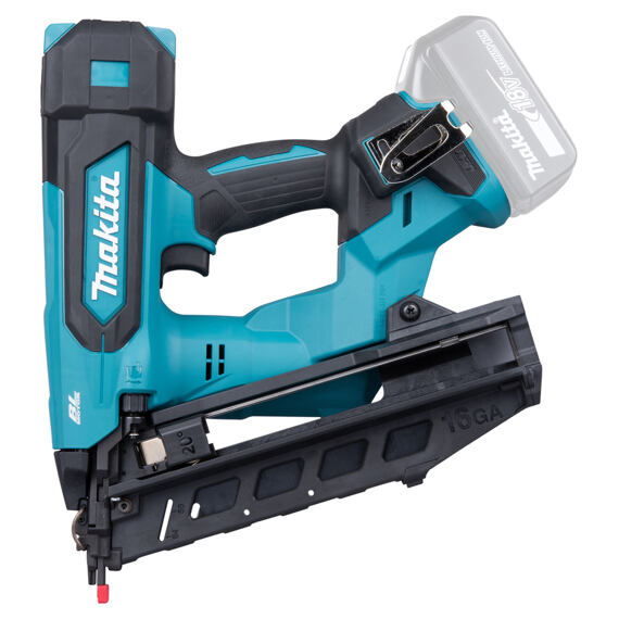 MAKITA DBN610ZJ aku hřebíkovačka 18V LXT, hřebíky 32-64mm, typ 16 GA úhel 20°, MAKPAC, bez baterie
