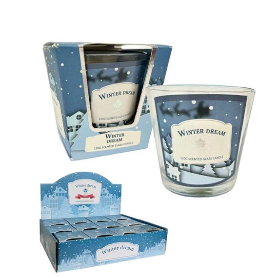 svíčka vonná vosková ve skle 120g, Winter Dream