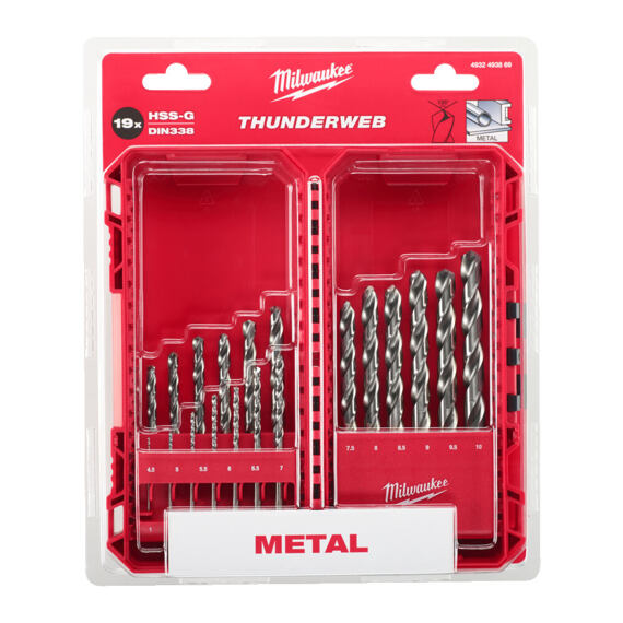 MILWAUKEE 4932493869 vrtáky 1-10 19ks HSS-G, PH box