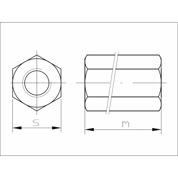 matica predĺžená M8*24 Zn
