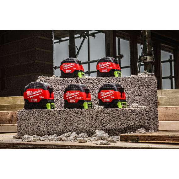 MILWAUKEE 4932498763 svinovací 5m, 5/33 STUD GEN 3, vysoce odolný, nylonová ochrana