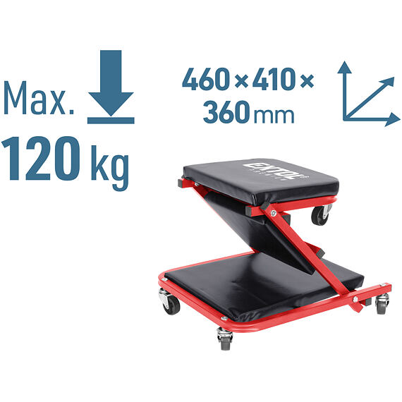 EXTOL Premium lehátko montážní polohovatelné, stolička/lehátko, nosnost 150kg/120kg, 8863302