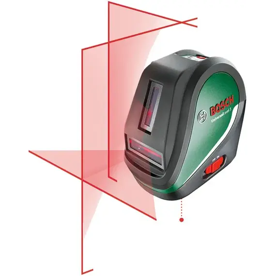 BOSCH UniversalLevel 3 set, křížový laser samonivelační se stativem, červený, 3*AA