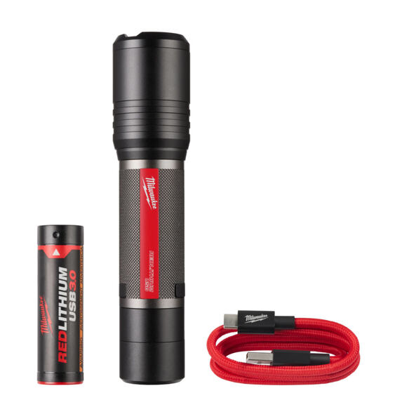 MILWAUKEE L4 FL2000-301 aku ruční svítilna 2000lm, dosah až 200m, IP66, USB nabíjení