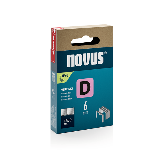 NOVUS sponky D53F, 6mm, 1200ks
