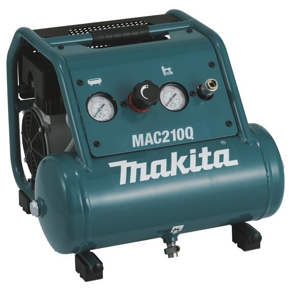 MAKITA MAC210Q kompresor bezolejový 750W, 7,2-9,3 bar, nádoba 7,6l, dodávané množství 56,6 l/min