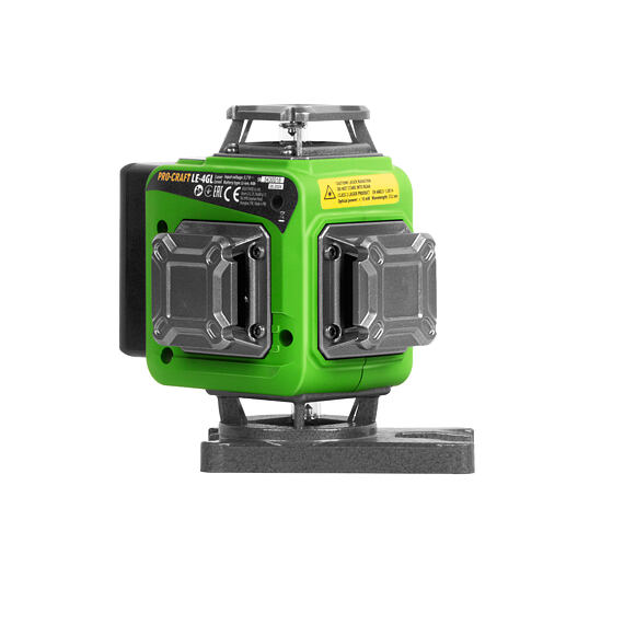 PROCRAFT LE-4GL laser křížový, ZELENÝ, samonivelační, linka 1cm nad zemí, aku 3,7V/4Ah
