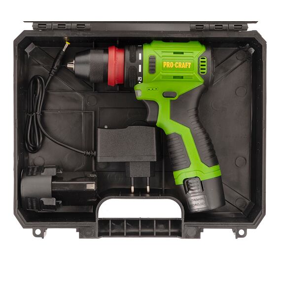 PROCRAFT PA12Pro DFR-2B-C aku bezuhlíkový šroubovák 12V/2*2Ah, 22Nm, kufr