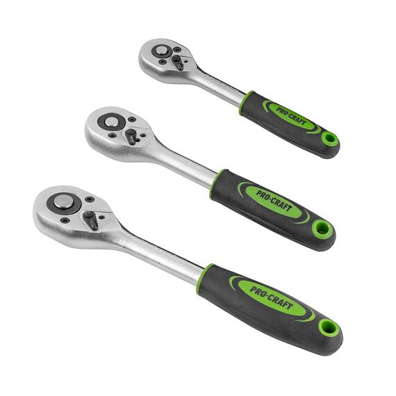 PROCRAFT WS216 gola sada 216-dílná, 1/4"+3/8"+1/2", očkoploché klíče