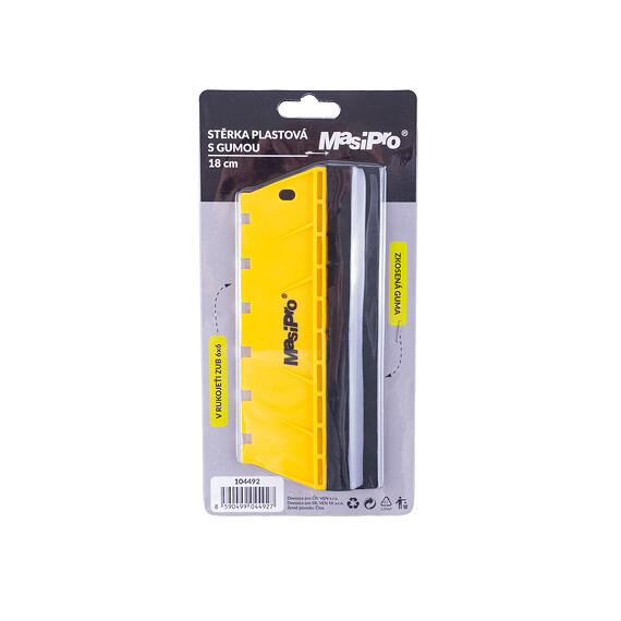MasiPro stěrka 18cm plastová s gumou, 104492