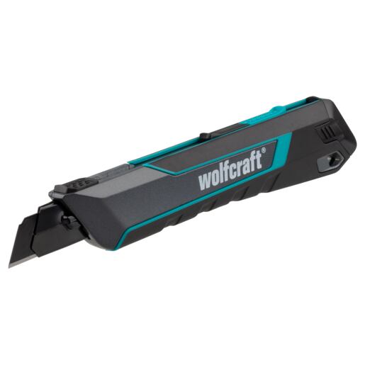 WOLFCRAFT nůž s ulamovací čepelí 18mm, zasouvací, PRO SAFETY, 4290000