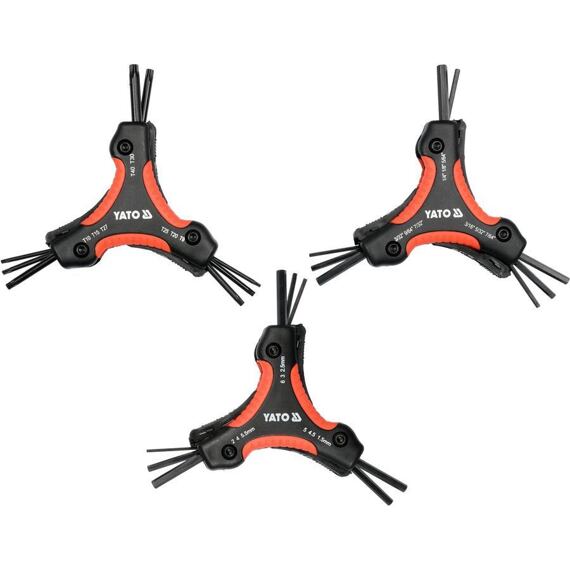 YATO YT-05644 sada imbusů metrické + inch, sada torx, 26-dílů