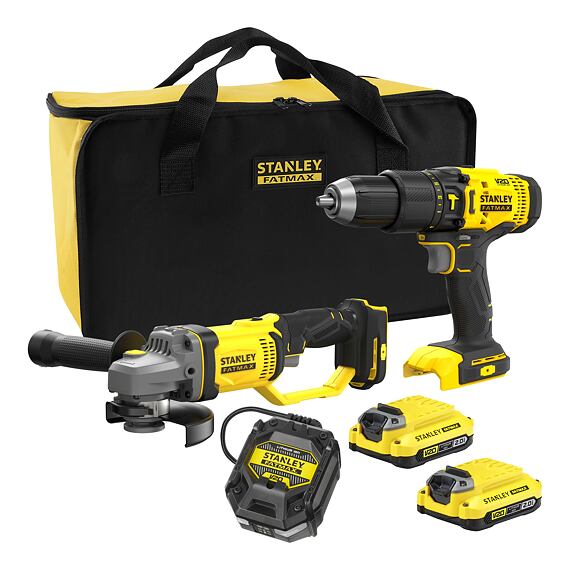 STANLEY SFMCK471D2S sada aku strojů V20 (SFMCD700+SFMCG400), 2*2Ah, taška