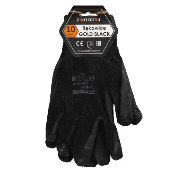 PROTECT2U rukavice GOLD BLACK R10 vel. 10 8300