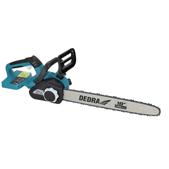 DEDRA aku řetězová pila 2*18V, 450mm, řetěz 3/8" 62z, bez baterie, DED7184VA