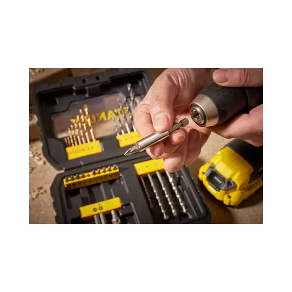 STANLEY STA88550 sada vrtáků do kovu TITANIUM, 31-dílná, kufr