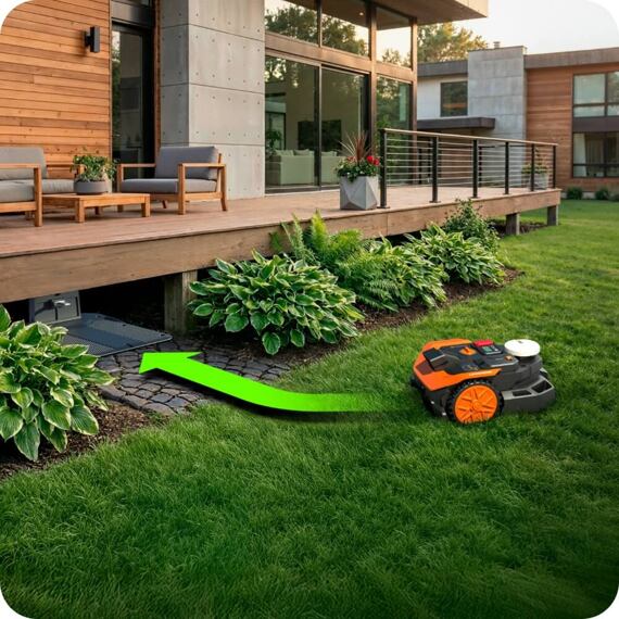 WORX Garden WR365E robotická sekačka VisionRTK stereo, řízená GPS signálem a kamerou