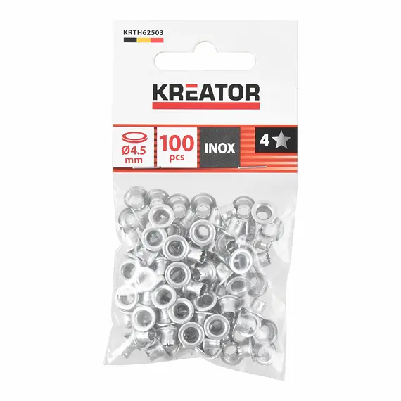KREATOR nýtovací kroužky Al 4,5mm, 100ks, KRTH62503