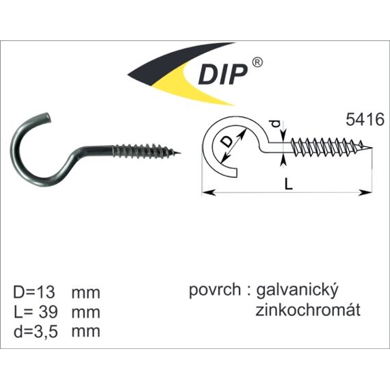 očko otevřené 39*13mm ČERNÉ Black Line (4ks) 7337