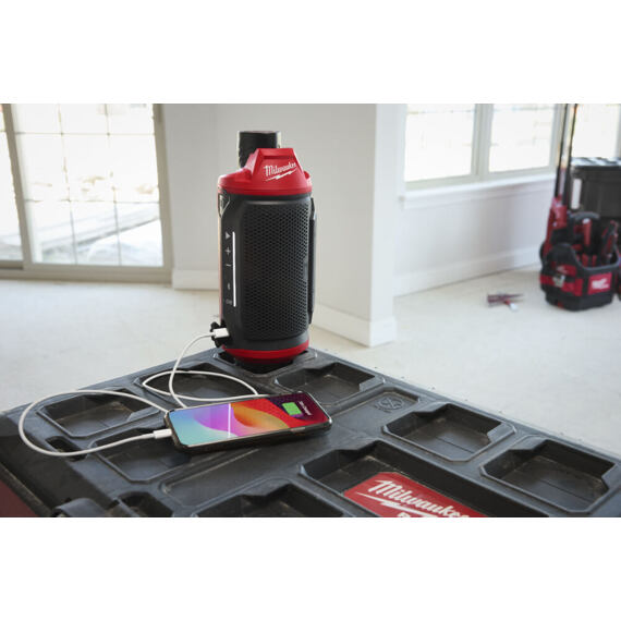 MILWAUKEE M12 SPEJSG2-0 aku reproduktor 12V, Bluetooth 5.3 dosah až 60m, bez baterie