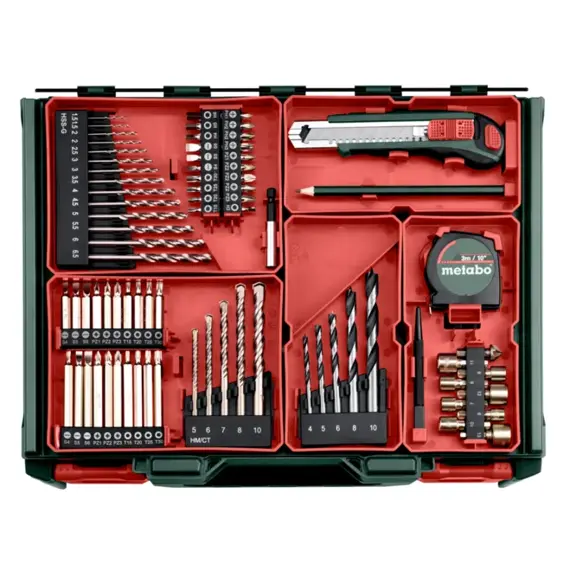 METABO SBE 650 SET mobilní dílna příklepová vrtačka 650W s příslušenstvím v kufru