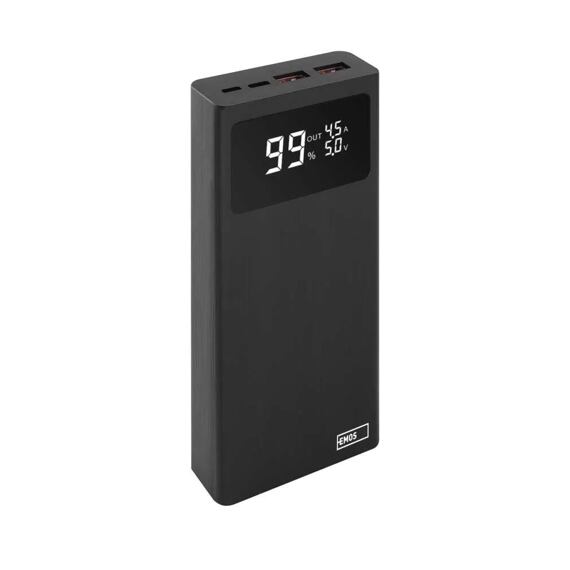 EMOS powerbanka Beta Q20, 20000mAh, 22,5W černá, B0532B
