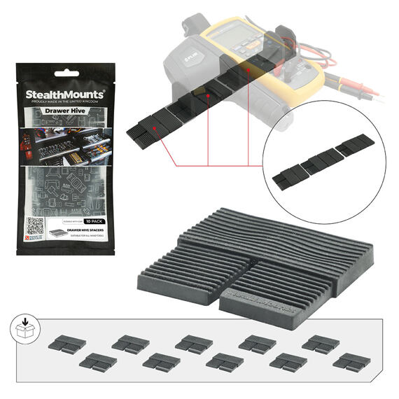 StealthMounts Drawer Hive distanční vložka TPE do zásuvek, 10ks