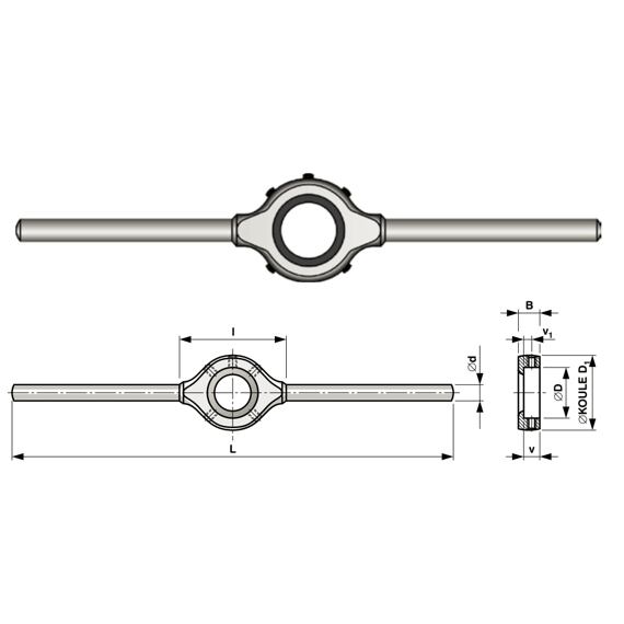 BUČOVICE TOOLS vratidlo ruční na závitová očka D16 BU403-016