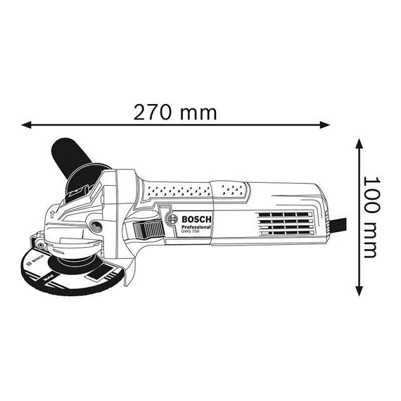 BOSCH GWS 750-125 úhlová bruska 125mm 750W