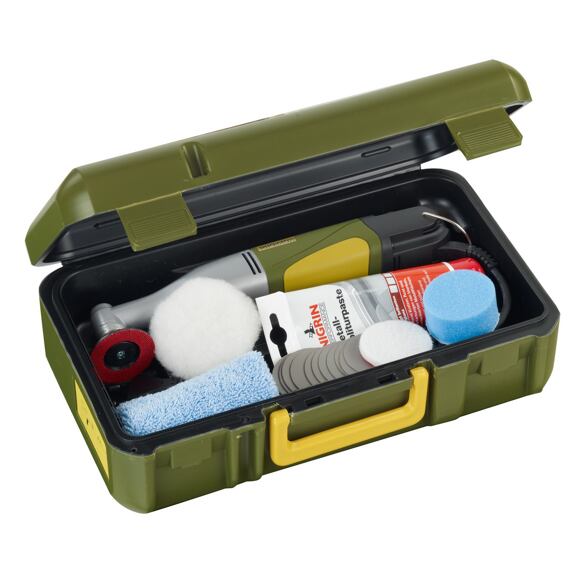 PROXXON 28660 úhlová leštící bruska WP/E, 230V, 100W, 800-2800 ot./min