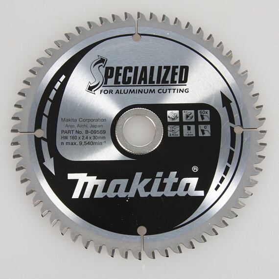 MAKITA B-09569 pílový kotúč 160mm*30mm 60Z, hliník, neželezné kovy