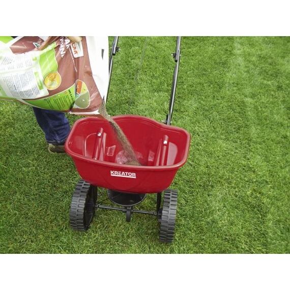 KREATOR záhradné rozmetadlo 450 mm, do 15 kg, KRTGR9003