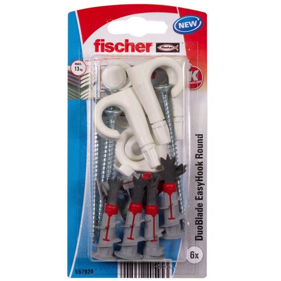 FISCHER DUOBLADE + EASYHOOK HÁČIK blister, 6 ks