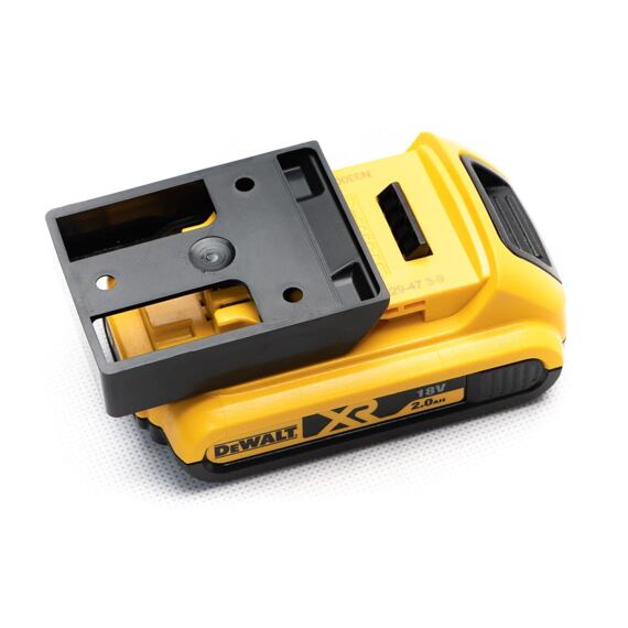 StealthMounts držák pro uložení akumulátorů DeWalt XR 18V i FLEXVOLT 60V, černý, 1ks