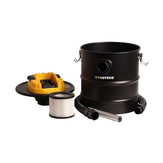 PROTECO aku vysavač popela 20V, 20l, hadice 1m, koncovka 35mm, do 40°C 51.10-VP-0150
