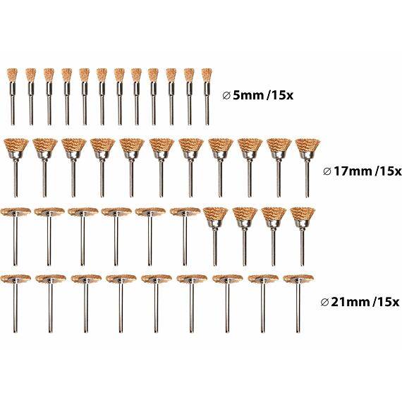 EXTOL CRAFT kefky pomosadzené súprava 45ks, stopka 3,2mm, 903761