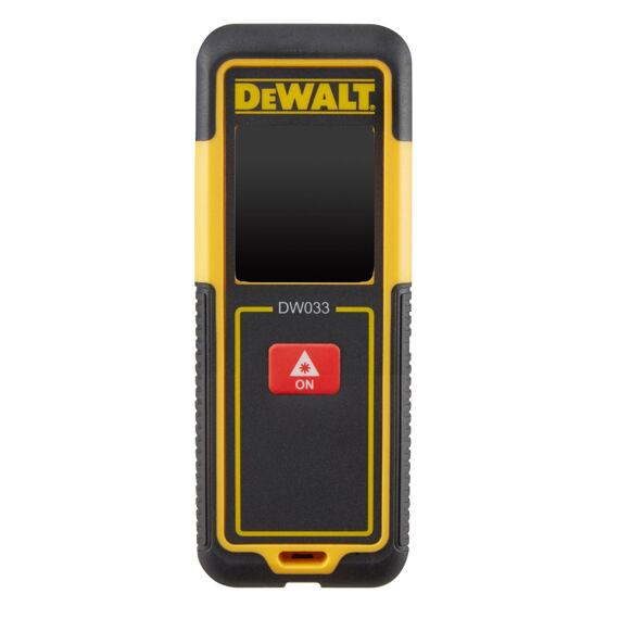 DeWalt DW033 laserový merač vzdialeností 30m, +/- 3mm na 10m, 2*AAA