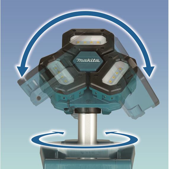 MAKITA DEADML814 LED aku stojanová lampa 900/1700/3000lm, teleskop 1144-2240mm, IP55, bez batérie
