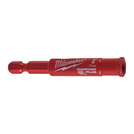 MILWAUKEE 49560509 vykružovací pila 10mm Diamond Plus, tvrdá dlažba, litina, uchycení 1/4" HEX