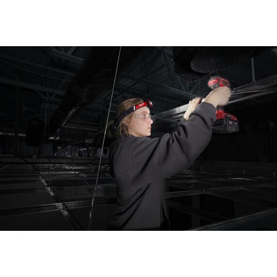 MILWAUKEE L4 HLRP-301 čelovka nabíjacia 4V, 600/350/125/25lm, ultratenká hlava, aku vzadu