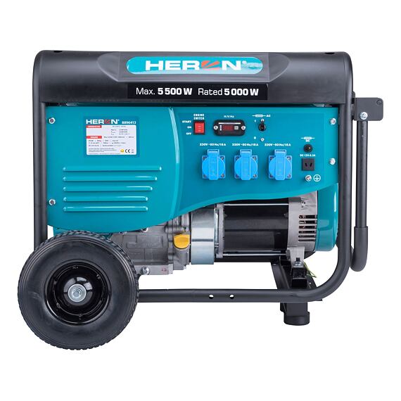 HERON elektrocentrála 230V/21,7A, max./trvalý výkon 5,5kW/5,0kW, AVR, vhodná pro svařování 8896413