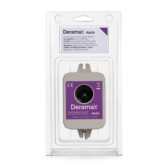 DERAMAX Auto ultrazvukový plašič (odpudzovač) kún a hlodavcov do auta 0210