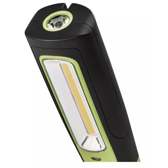 EMOS pracovní svítilna 3W COB LED + 1W LED nabíjecí, 470lm, aku 1,8Ah, klip + magnet, P4532